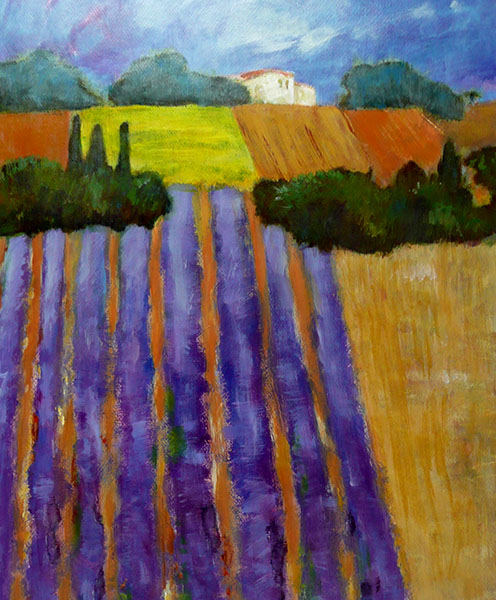 Provence, 49 x 59, acryl op papier, € 315,-
