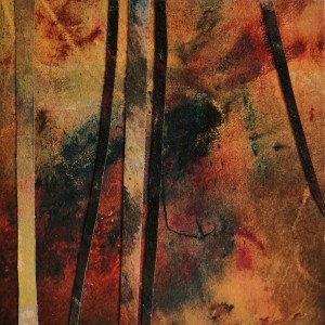 bos 2 · 20x20 cm · acryl op doek · € 85,-