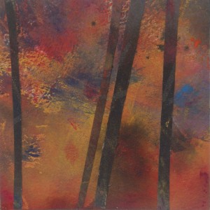 bos 4 · 20x20 cm · acryl op doek · € 85,-