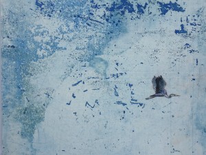 reiger · 22x27 cm · tekening op ets · € 185,-