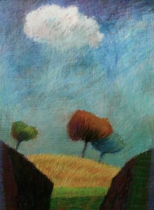 witte wolk · 29x39 cm · pastel · € 195,-
