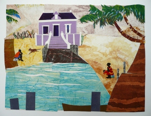 Cariben, 39 x 52, grafiekcollage, € 380,-;