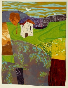 Huisje 4, 29 x 37, grafiekcollage, € 245,-