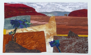 Woestijn, 28 x 46, grafiekcollage, € 245,-