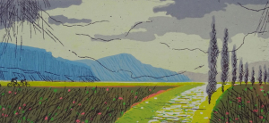 zover het oog reikt III, 19 x 41, ets/linosnede, € 195,-