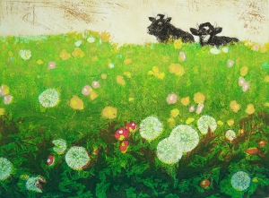 Lekker lente, 38 x 51, ets/linosnede, € 175,-