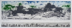 tussen heden en verleden ligt het China dat ik ken · 15x39 cm · etsaquatint · € 155,-