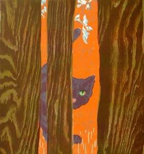 behoedzaam · 35x48 cm · linosnede · € 145,-