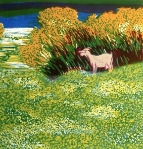 luilekkerland · 24x25 cm · linosnede · € 125,-