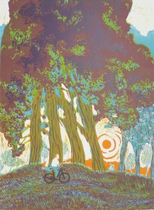 verdwijnend licht · 34x48 cm · linosnede · € 165,-