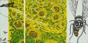 visie 70er jaren, 10 x 20, ets/linosnede, € 60,-