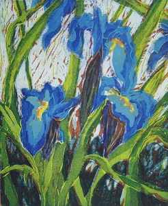 iris, 21 x 26, ets/linosnede, € 70,-
