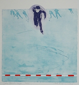 het eind in zicht, 23 x 23, ets/aquatint, € 60,-