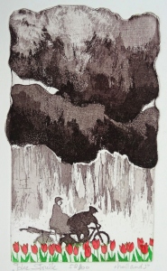 Hollands · 9x15 cm · etsaquatint ingekleurd · € 65,-