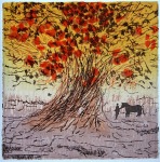 gedagzeggen, 17 x 17, ets/linosnede, € 75,-