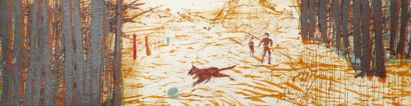 Het rijk alleen, 11 x 39, ets/linosnede, € 70,-