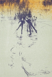 in alle rust II · 16x23 cm · ets-linosnede · € 60-