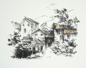 Provence · 17x22 cm · steendruk € 65,-