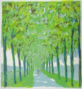 onderweg · 32x35 cm · steendruk € 125,-
