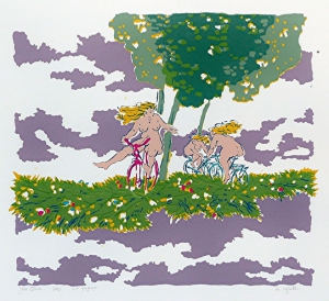 de 3 gratiën  I, 38 x 43, zeefdruk, € 135,-;